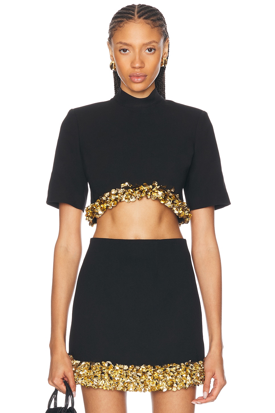 Jalen Cropped Top in Black