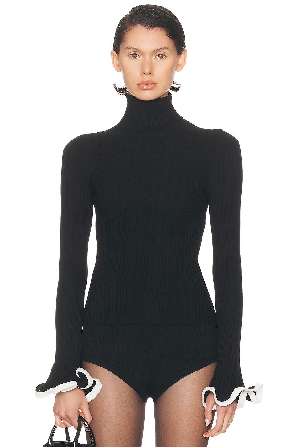 Simkhai Lola Turtleneck Top In Black