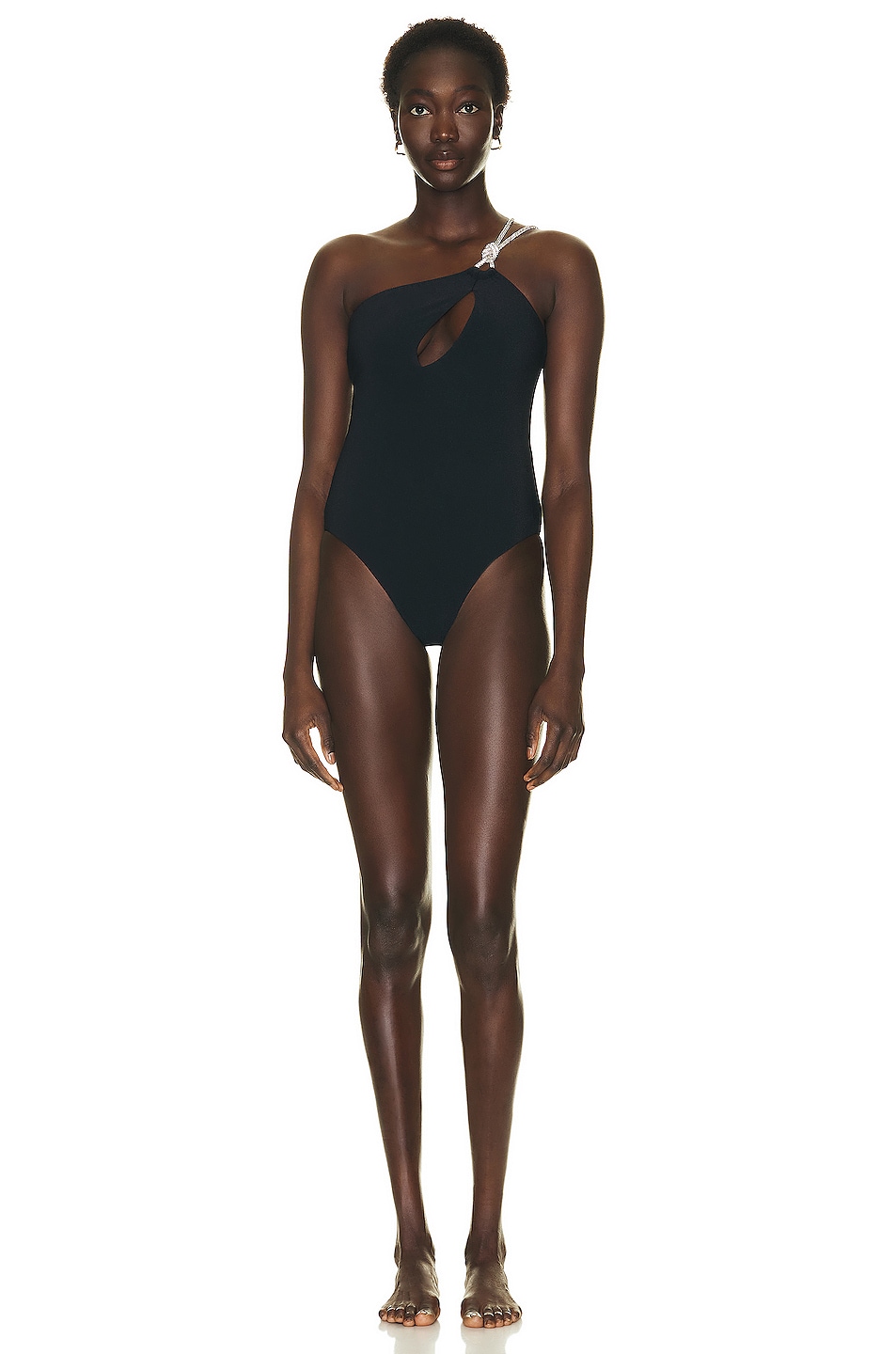 Image 1 of SIMKHAI Saint Diamante One Piece Swimsuit in Black