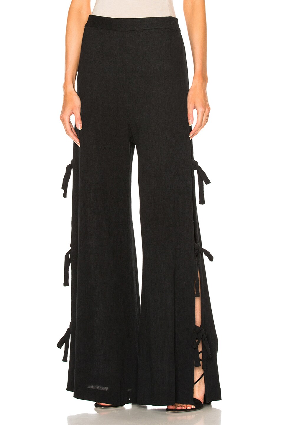 Image 1 of SIMKHAI Cotton Voile Side Tie Pant in Black
