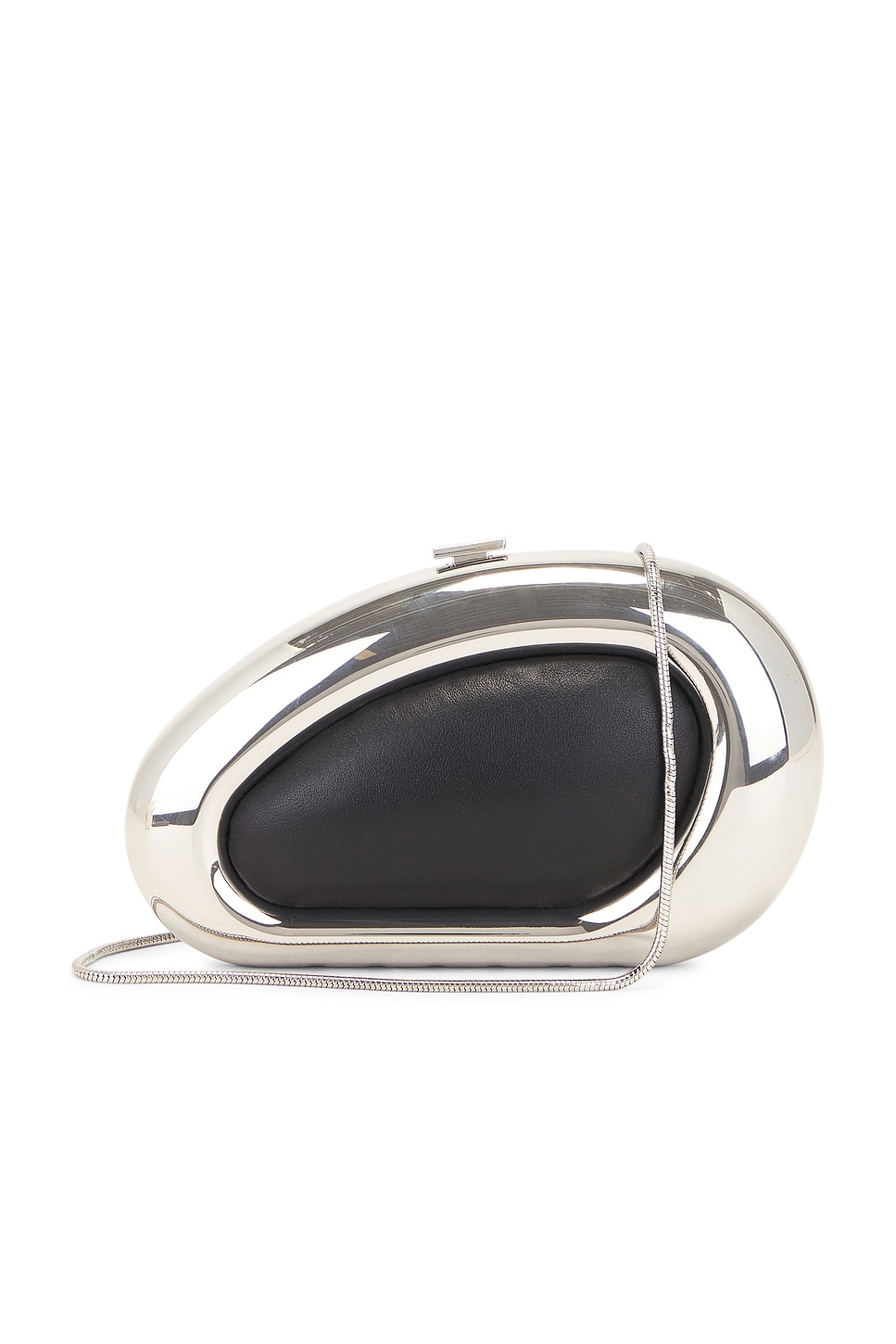 Luna Oval Clutch in Black