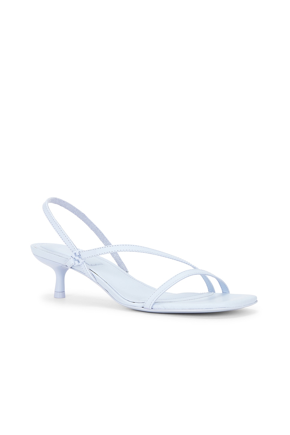 Simkhai Cedonia Logo Stud Strappy Kitten Heel Sandal In Periwinkle Sky
