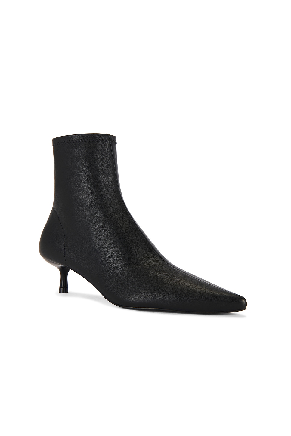 Simkhai Joni Stretch Leather Ankle Boot In Black