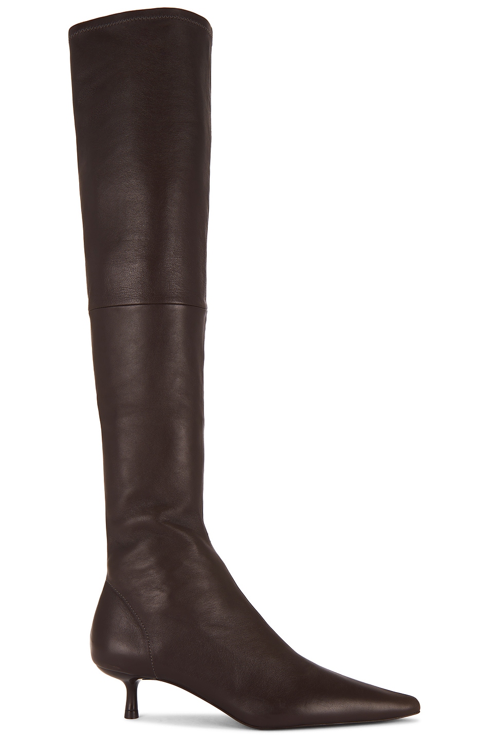 Image 1 of SIMKHAI Joni Stretch Leather Over The Knee Boot in Hickory