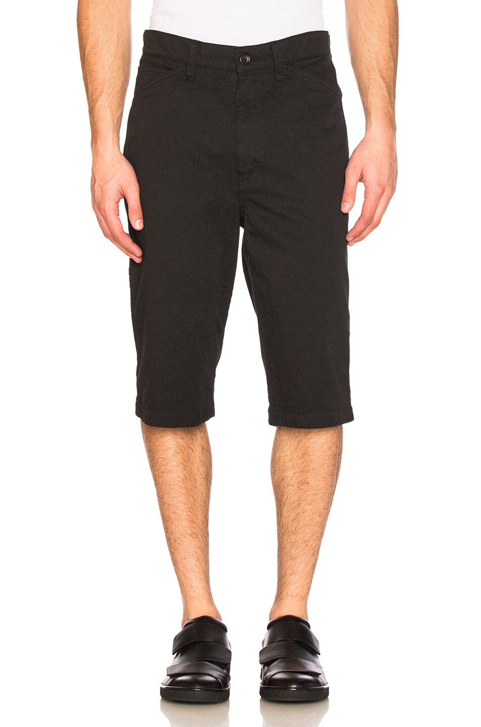 Image 1 of Junya Watanabe Cotton Polyester Twill Shorts in Black