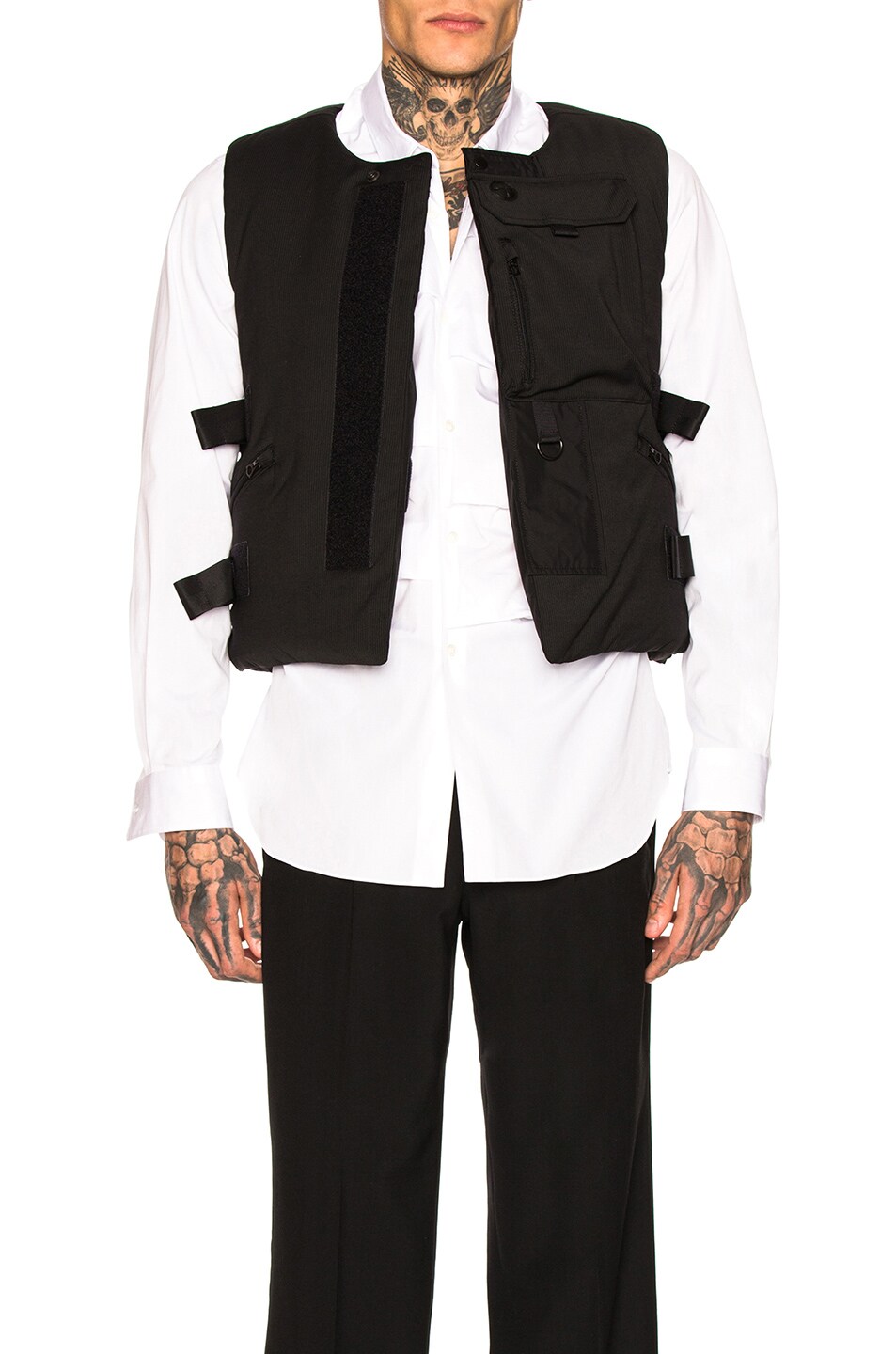 Image 1 of Junya Watanabe Striped Vest in Black