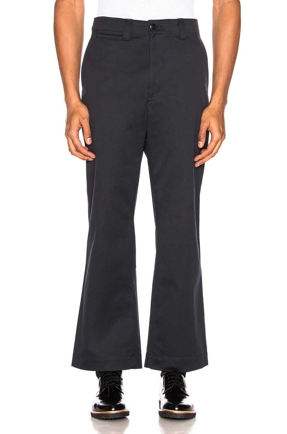 Image 1 of Junya Watanabe Cotton Twill Trousers in Navy
