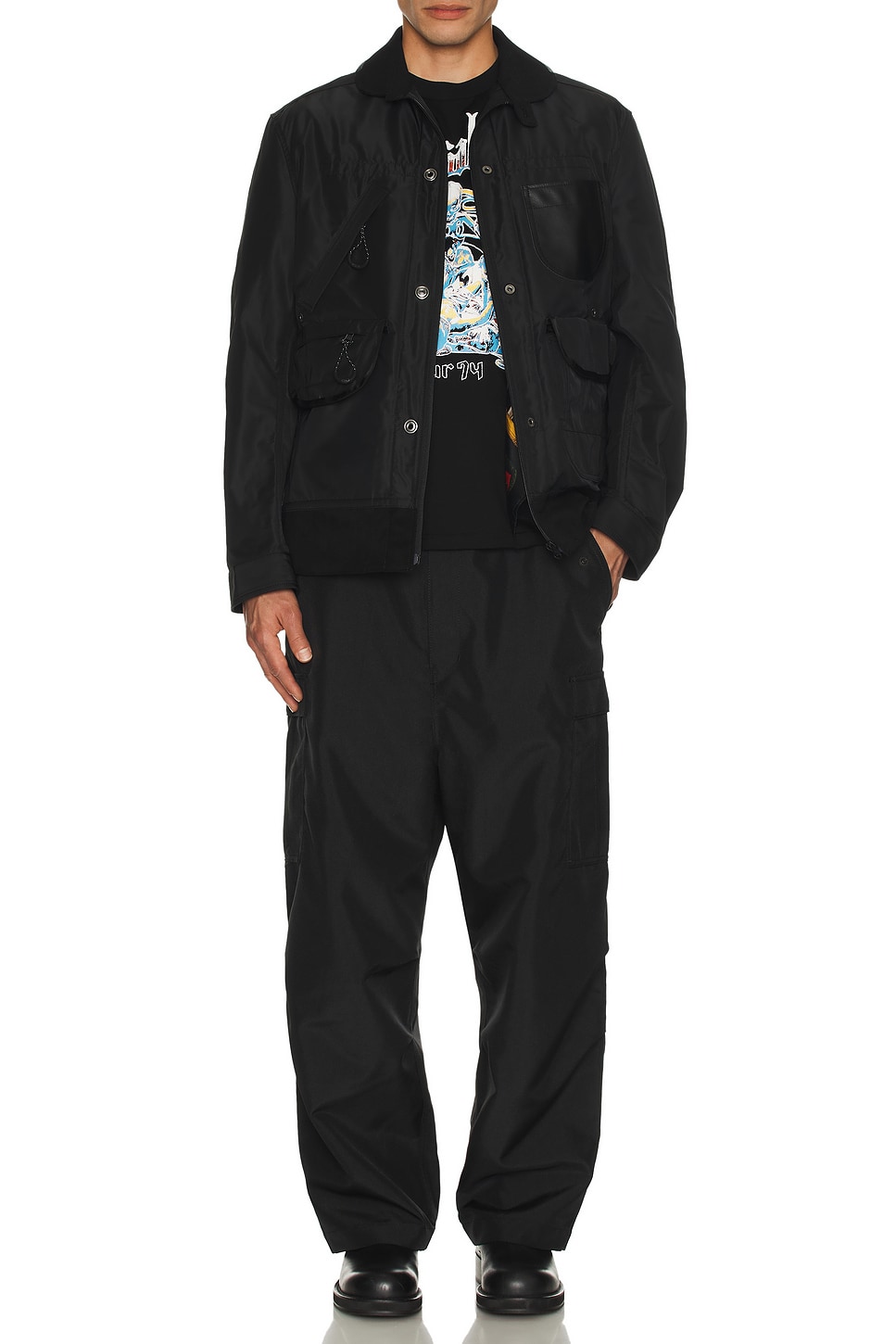 Image 1 of Junya Watanabe Polyester Matte Cloth Pants in Black