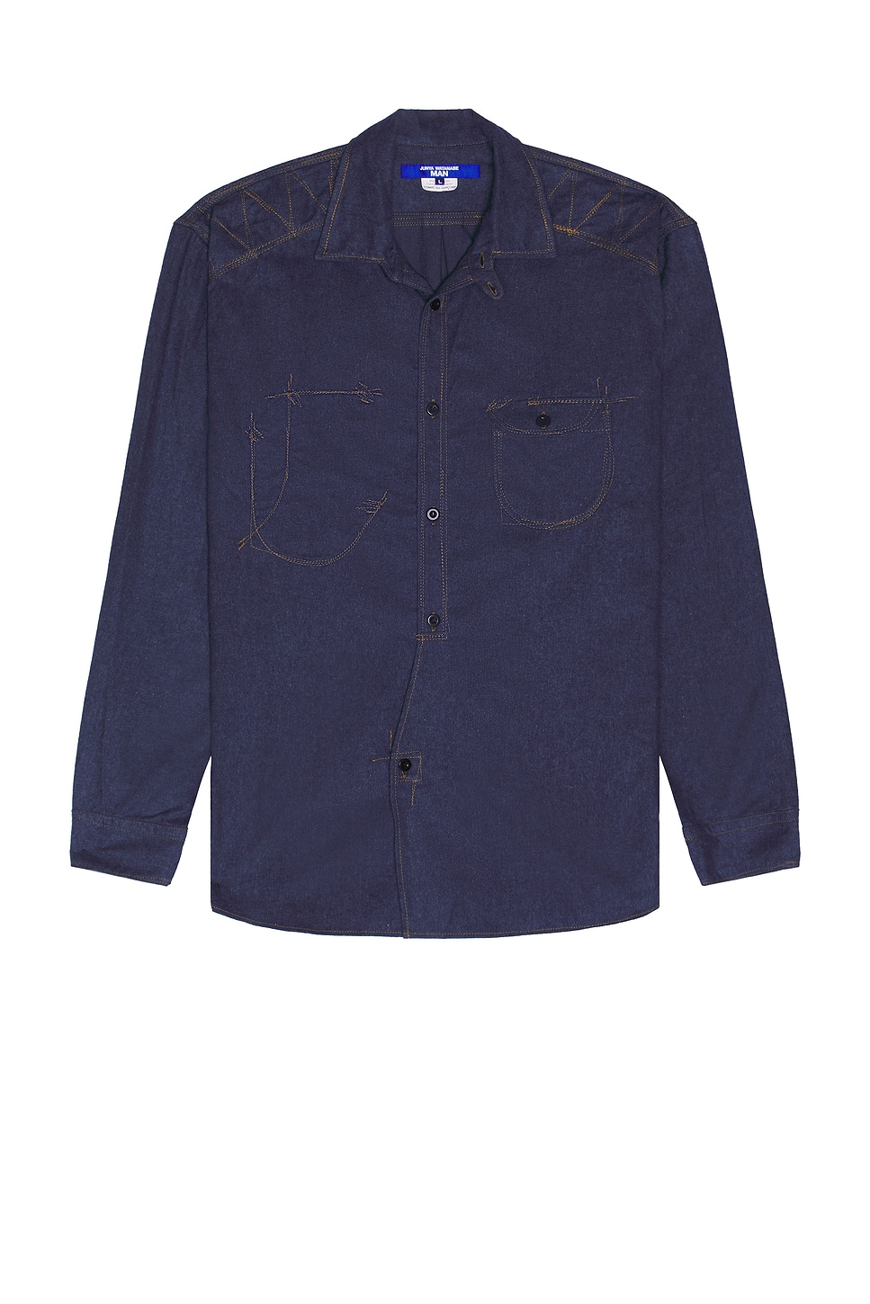 Image 1 of Junya Watanabe Flannel Shirt in Navy