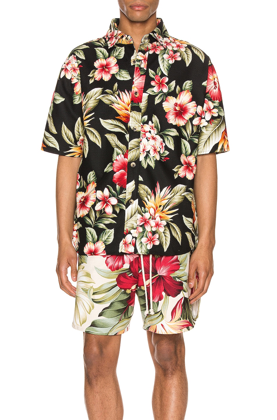 Image 1 of Jungle Kailo Short Sleeve Shirt in Bold Hibiscus