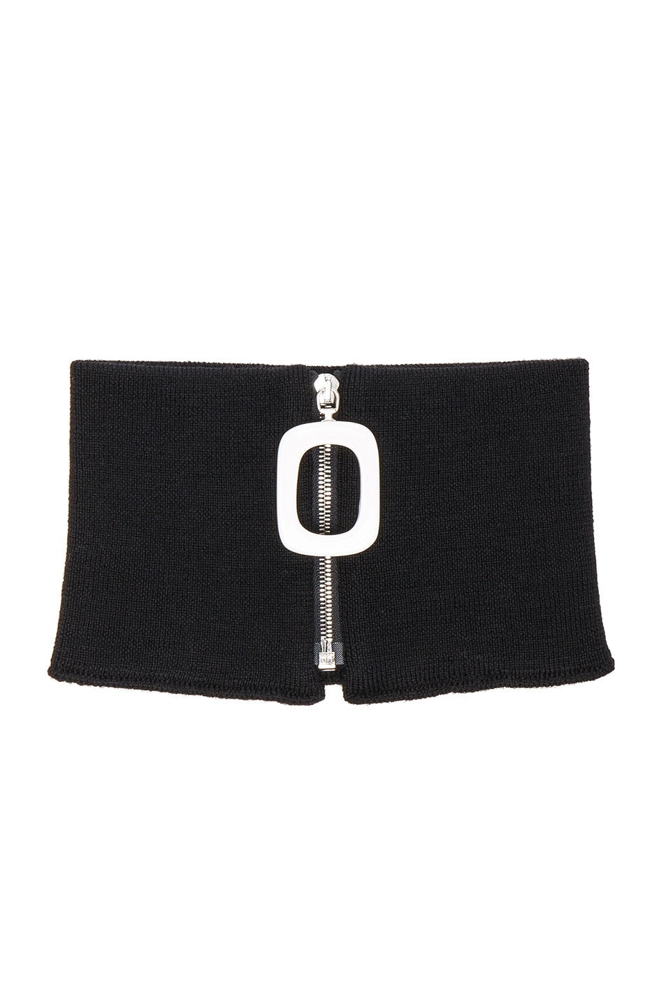 Image 1 of JW Anderson Zip Neckband in Black
