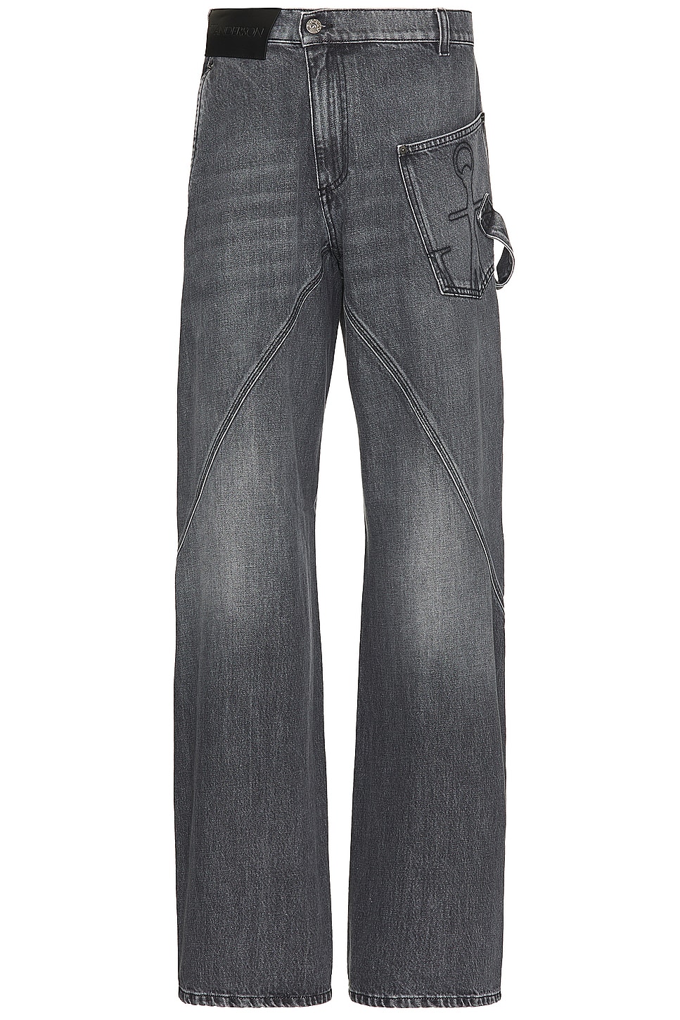 Image 1 of JW Anderson Twisted Workwear Jeans in Grey