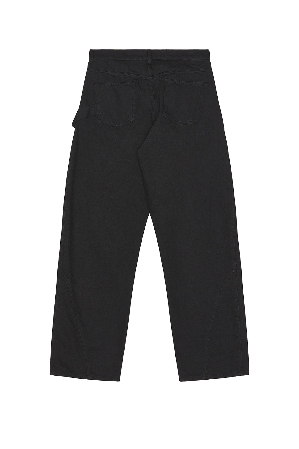 Jw Anderson Twisted Workwear Jeans In Black