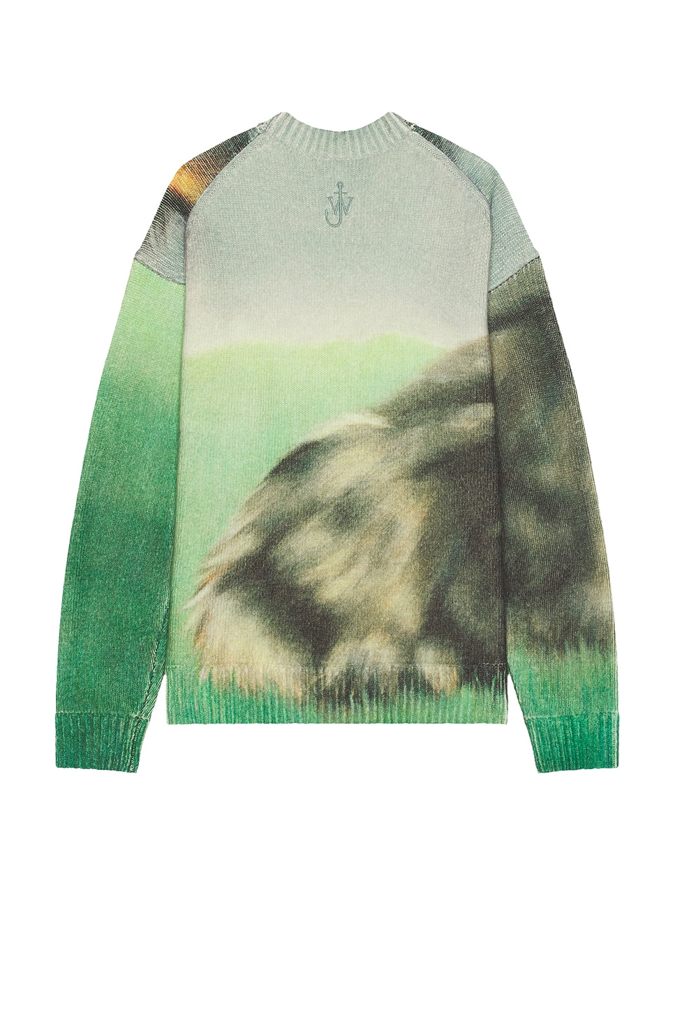 Shop Jw Anderson Printed Jumper In Emerald