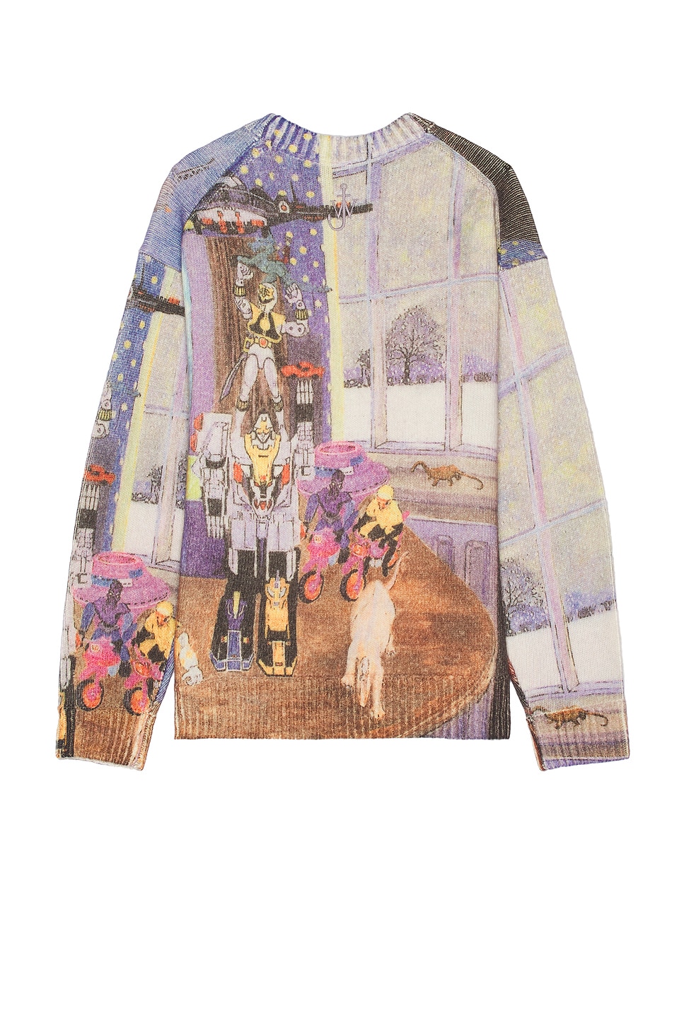 Shop Jw Anderson Printed Jumper In Blue