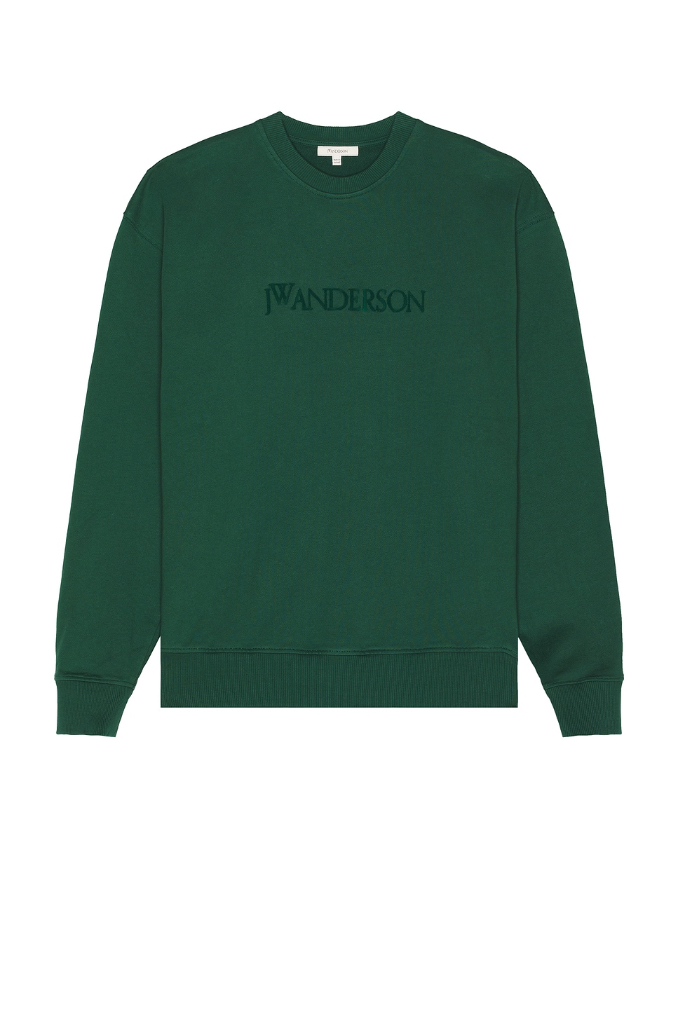 Image 1 of JW Anderson Logo Embroidery Sweatshirt in Dark Green