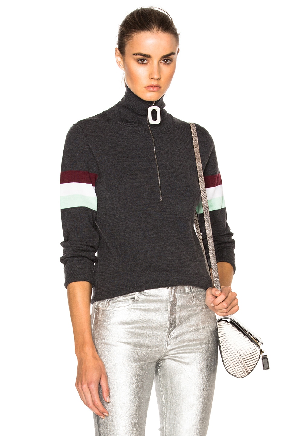 Image 1 of JW Anderson High Neck Sweater in Black