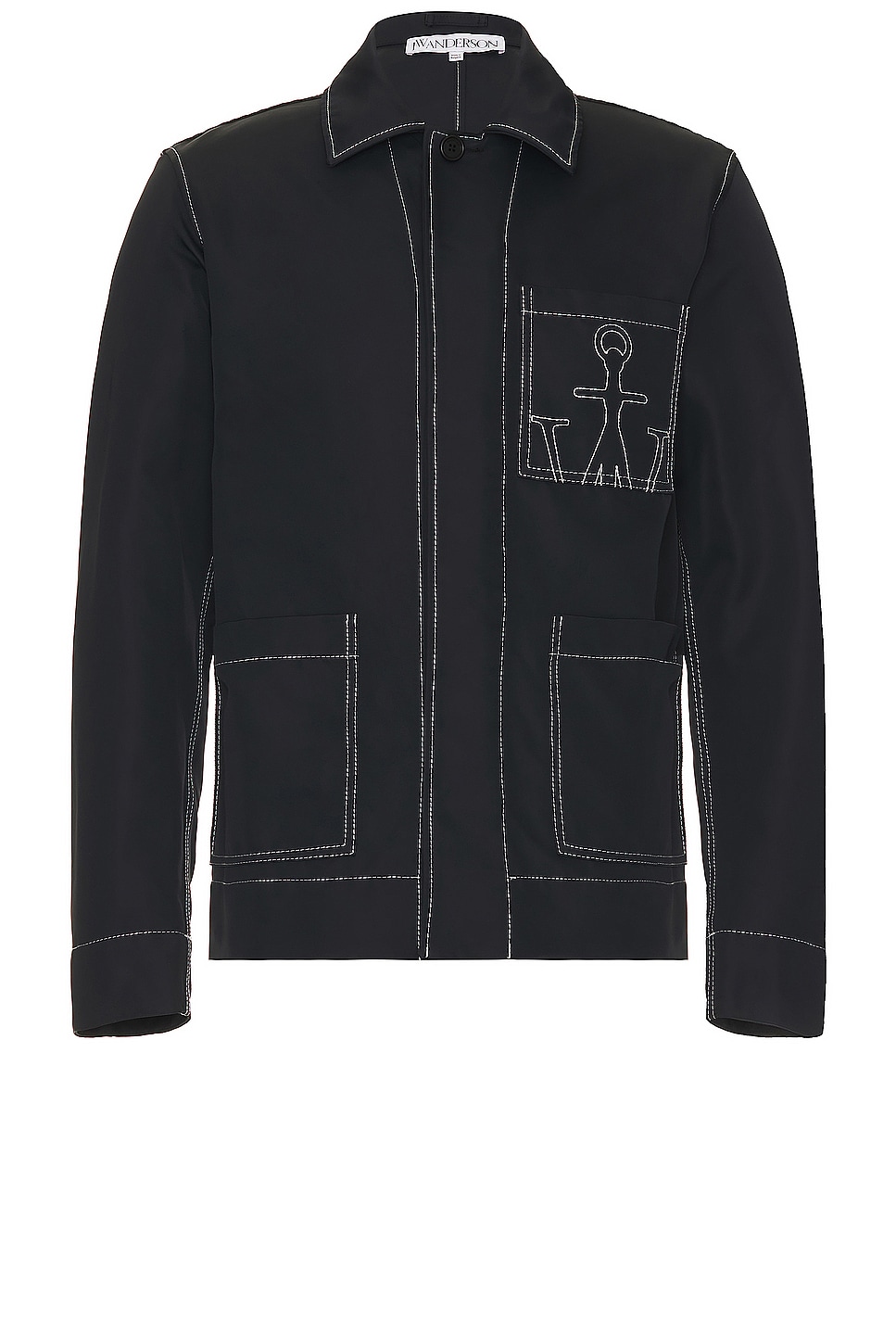 Image 1 of JW Anderson Contrast Seam Workwear Jacket in Black