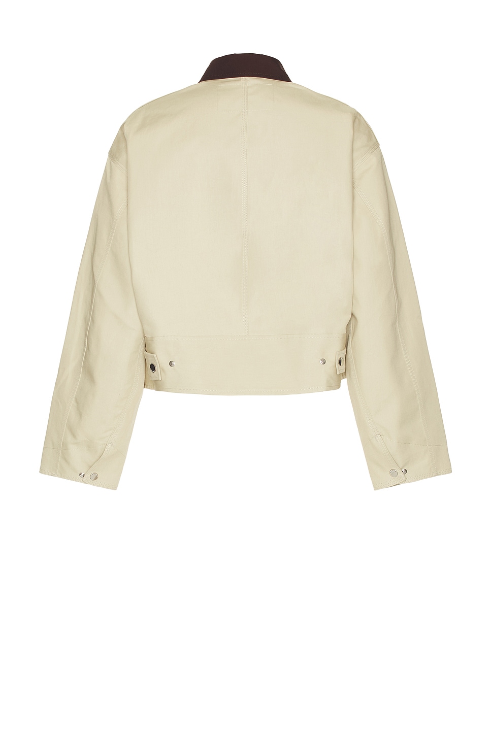 Jw Anderson Curved Hem Workwear Jacket In Neutral