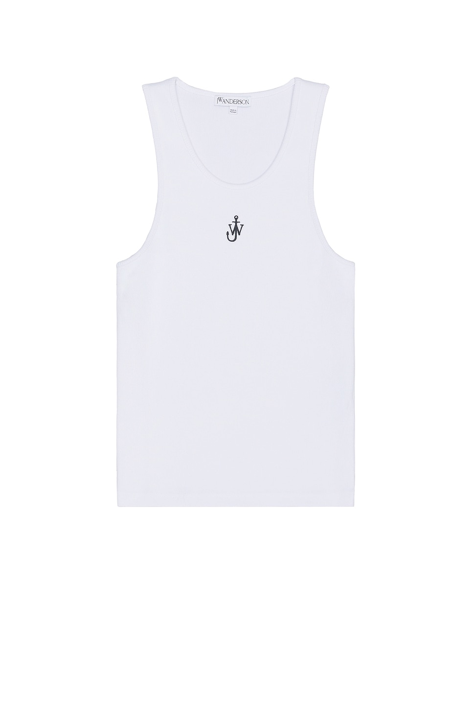 Image 1 of JW Anderson Anchor Embroidery Tank Top in White
