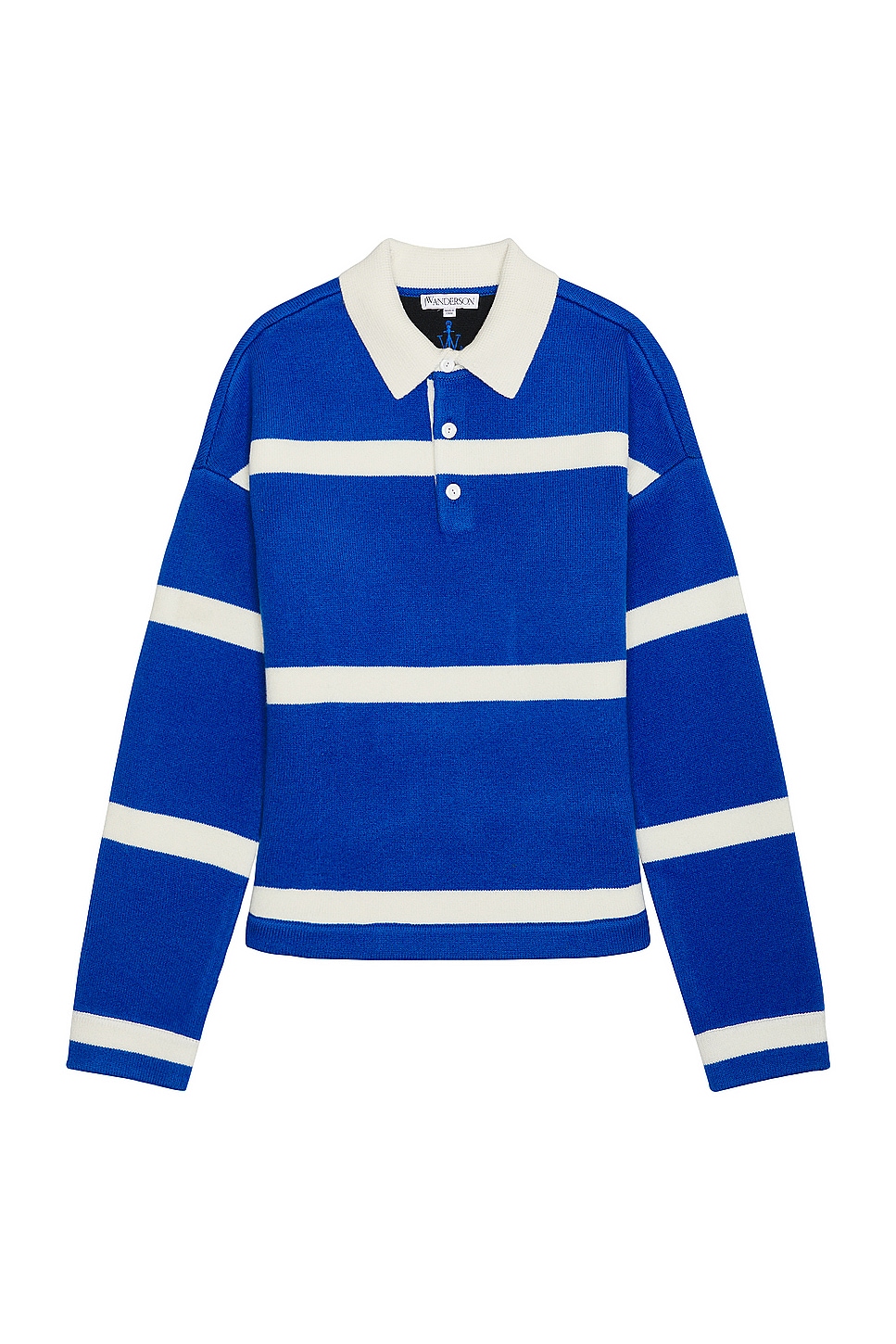 Image 1 of JW Anderson Structured Polo Top in Azure Blue
