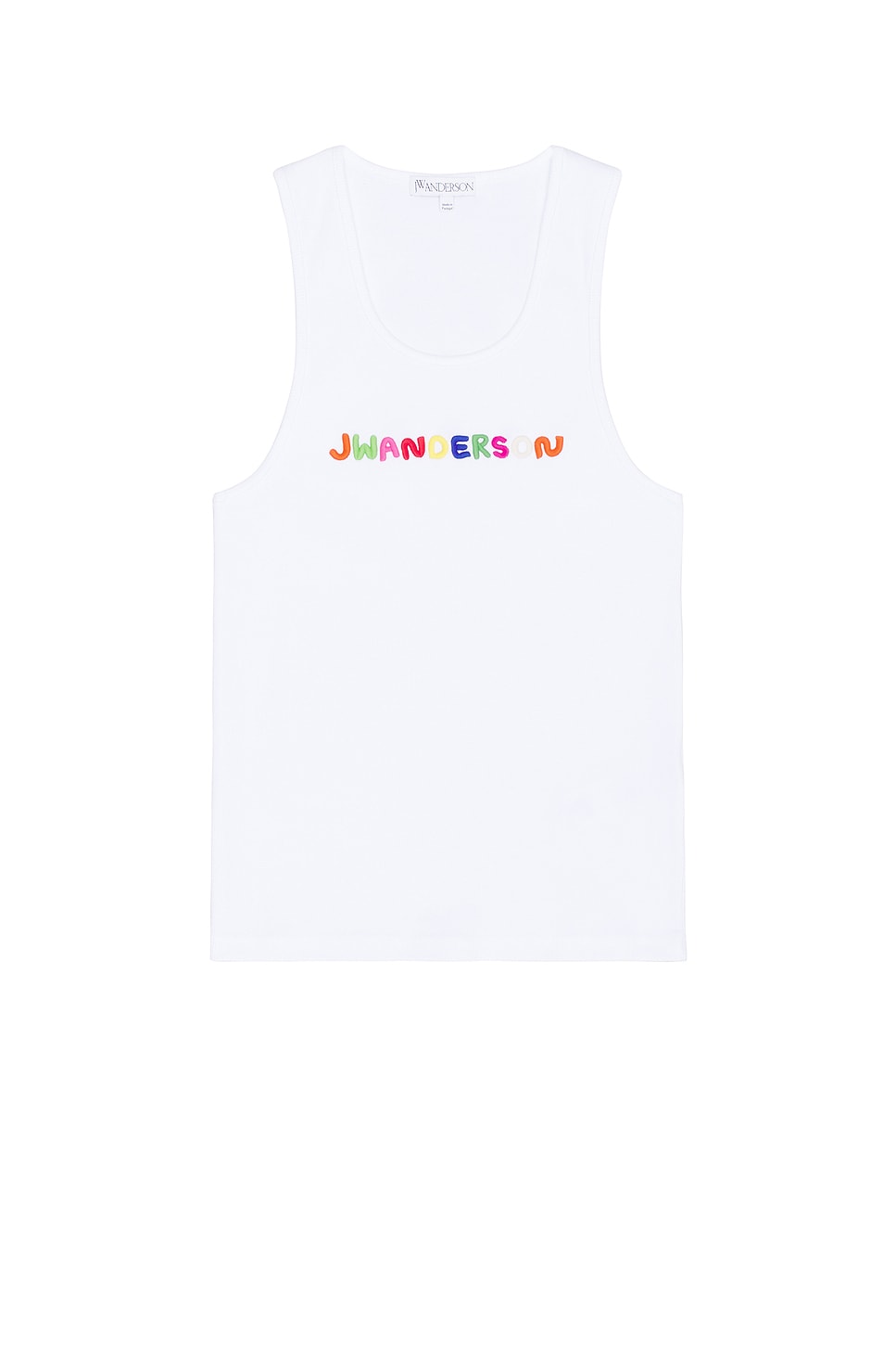Image 1 of JW Anderson Logo Embroidery Tank in White