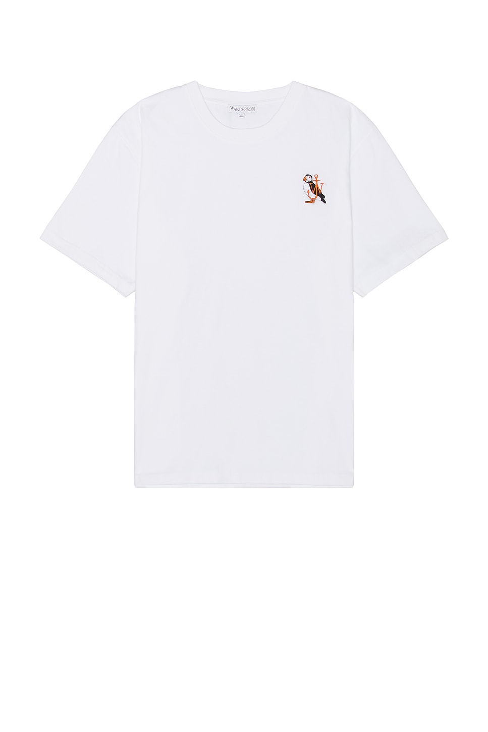 Image 1 of JW Anderson Puffin Embroidery T-Shirt in White