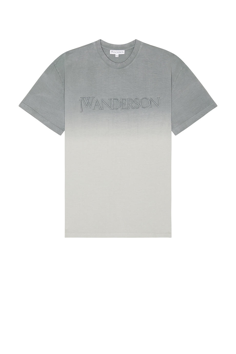 Image 1 of JW Anderson Logo Embroidery Gradient T-Shirt in Grey