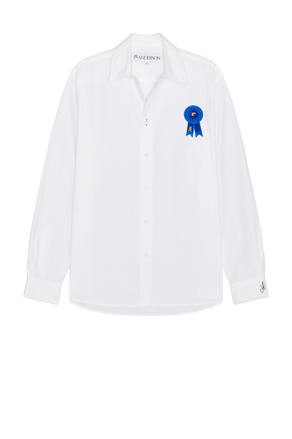 Image 1 of JW Anderson Rosette Patch Classic Shirt in White