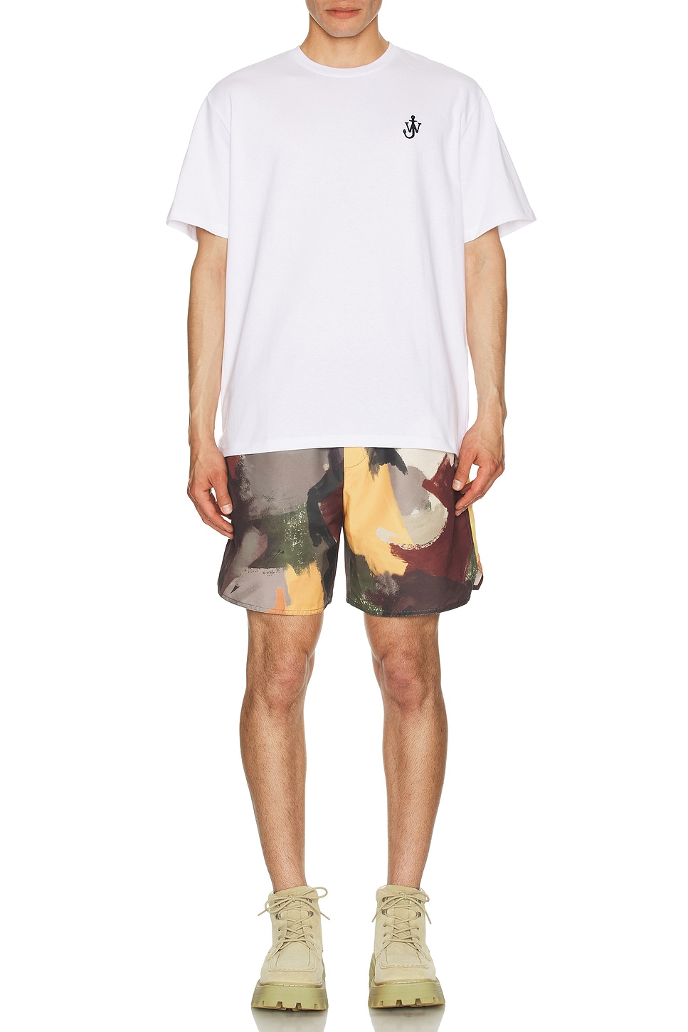 Image 1 of JW Anderson Anchor Embroidery T-Shirt in White
