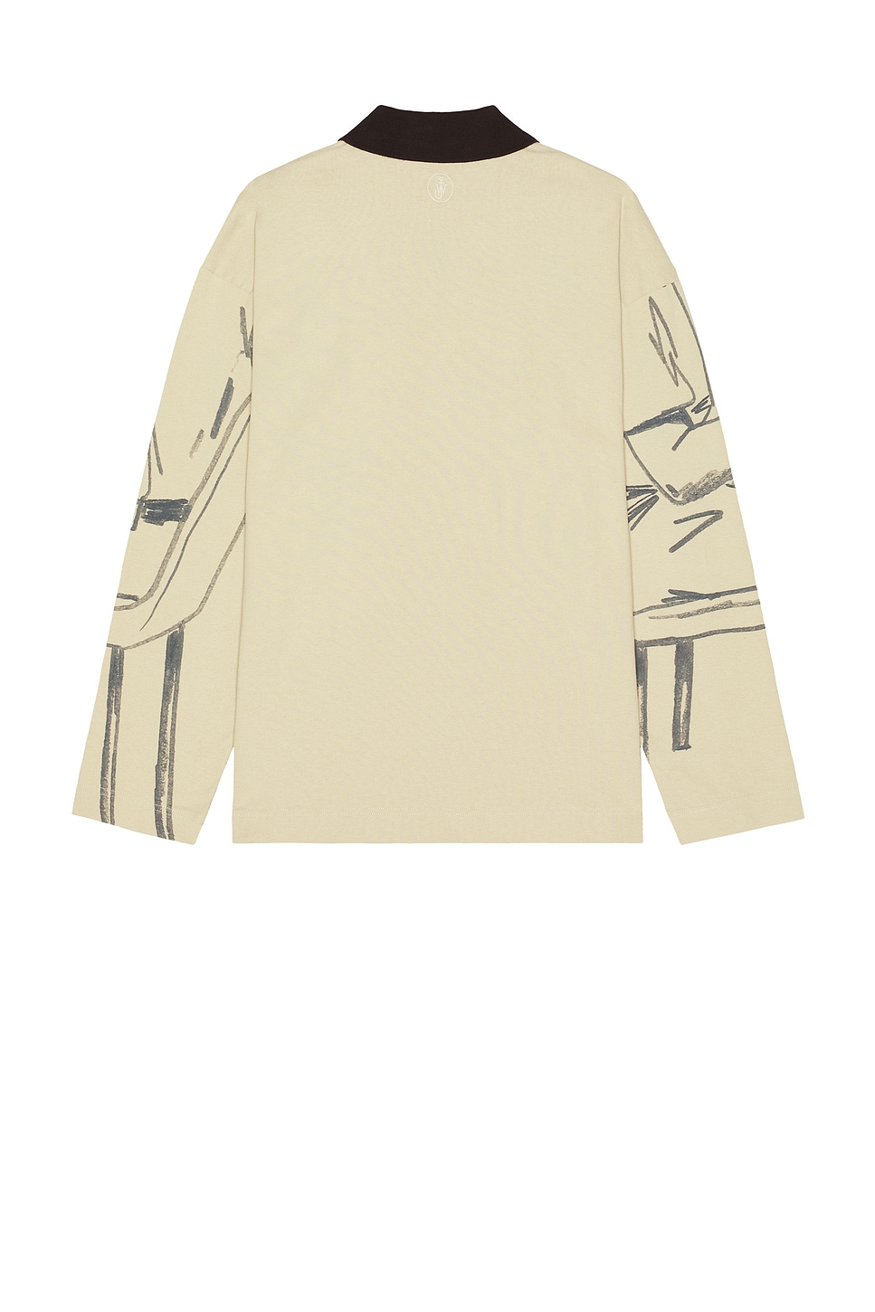 Jw Anderson Printed Rugby Polo In Neutral