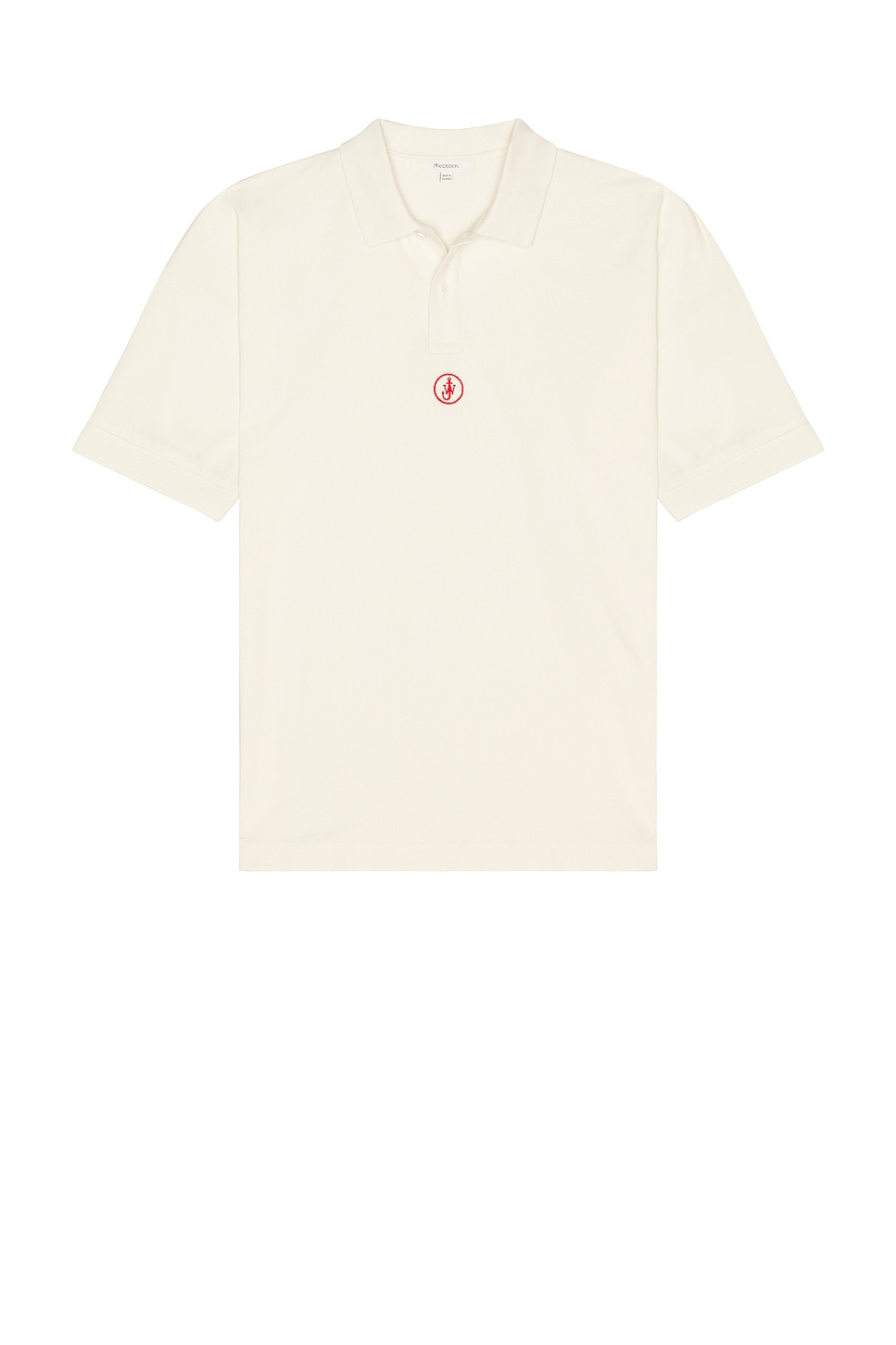 Jw Anderson Anchor Embroidery Polo In White