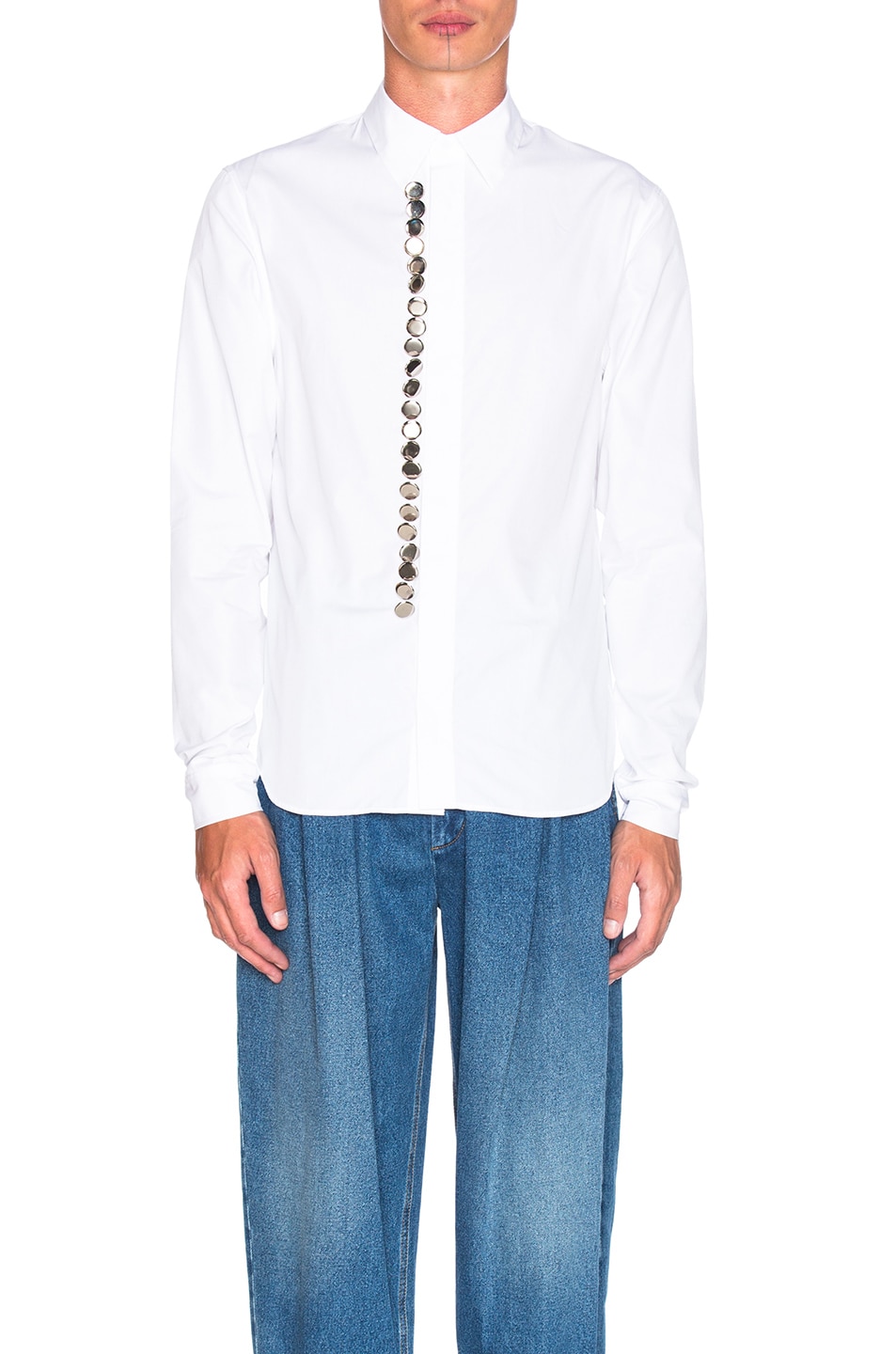 Image 1 of JW Anderson Multiple Button Front Shirt in White