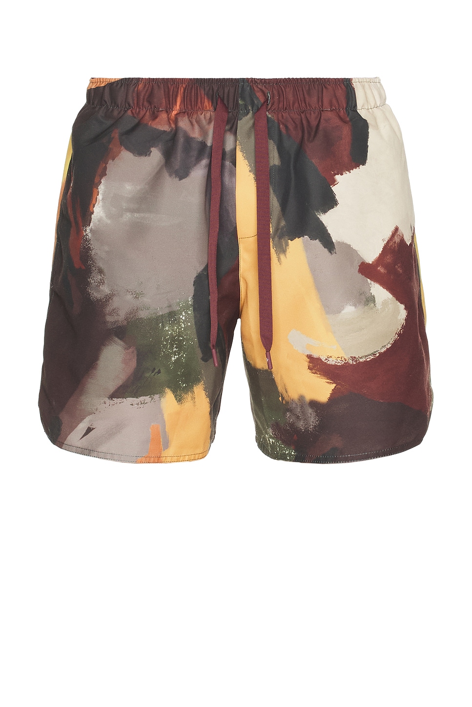 Printed Swim Shorts in Brown