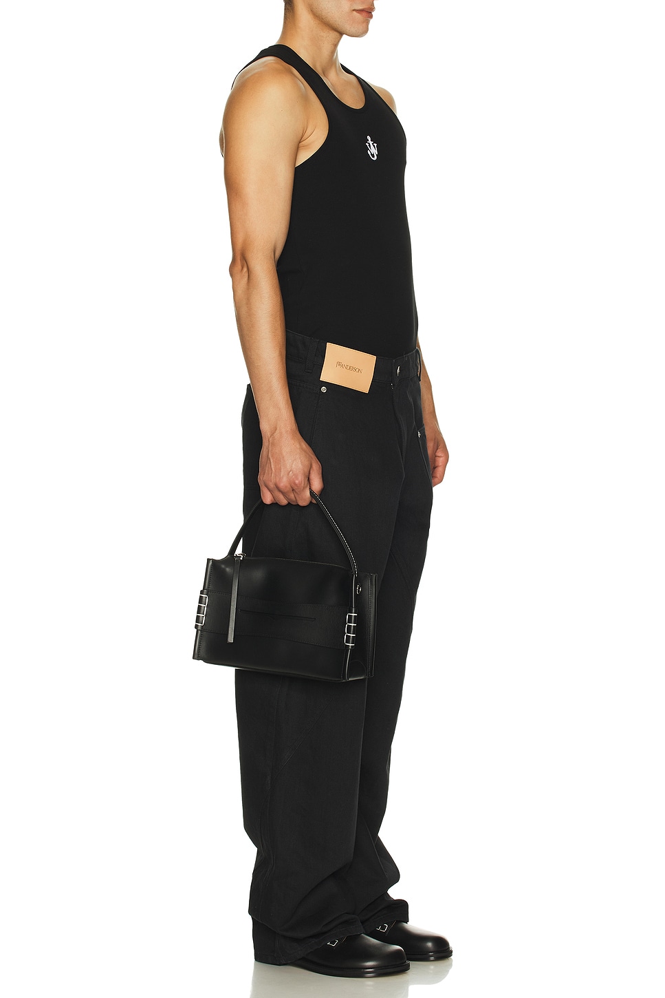 Jw Anderson Black Small Loafer Bag In Black