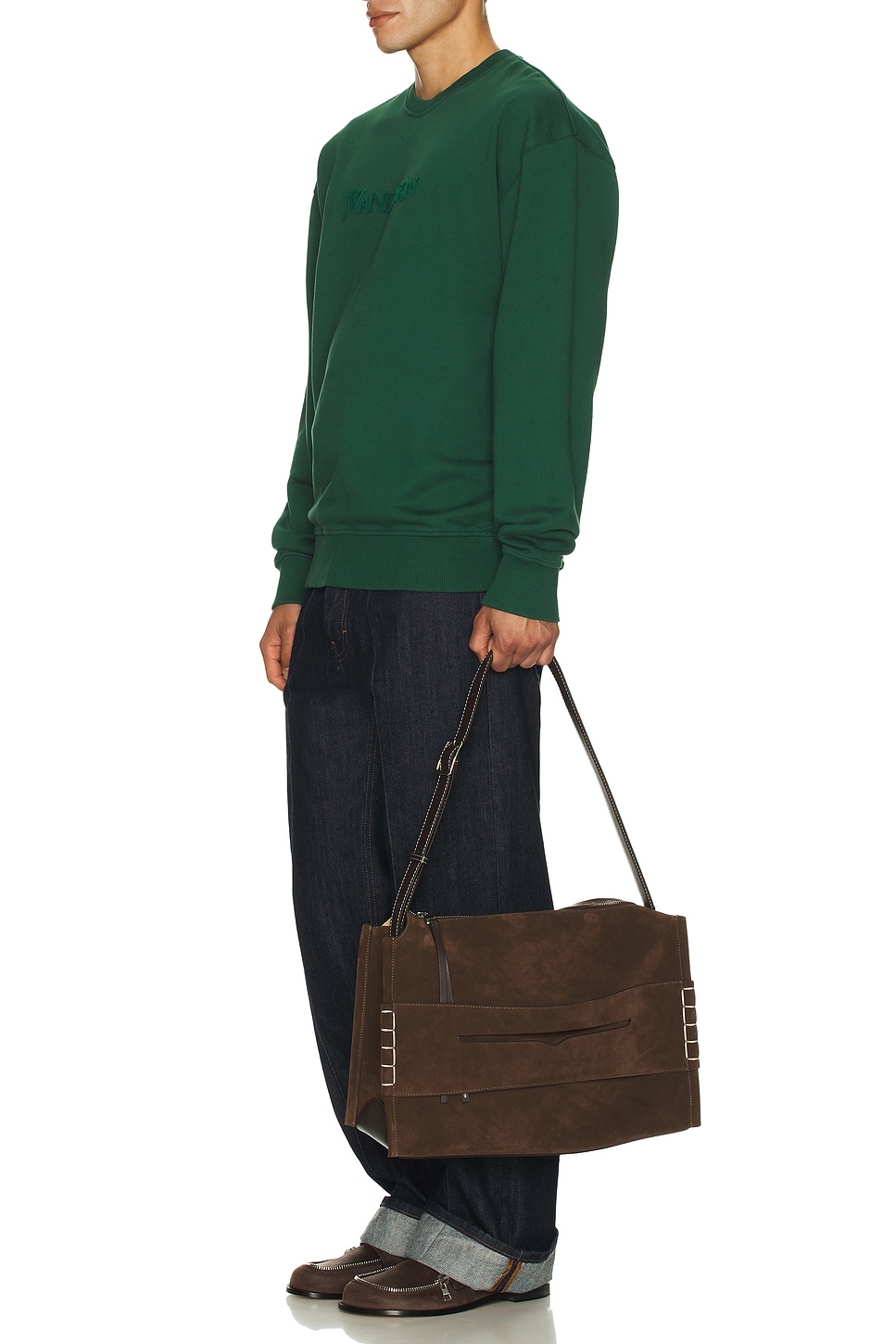 Jw Anderson Messenger Loafer Bag In Brown