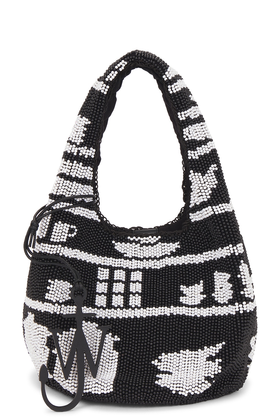 Jw Anderson Mini Beaded Shopper In Multi
