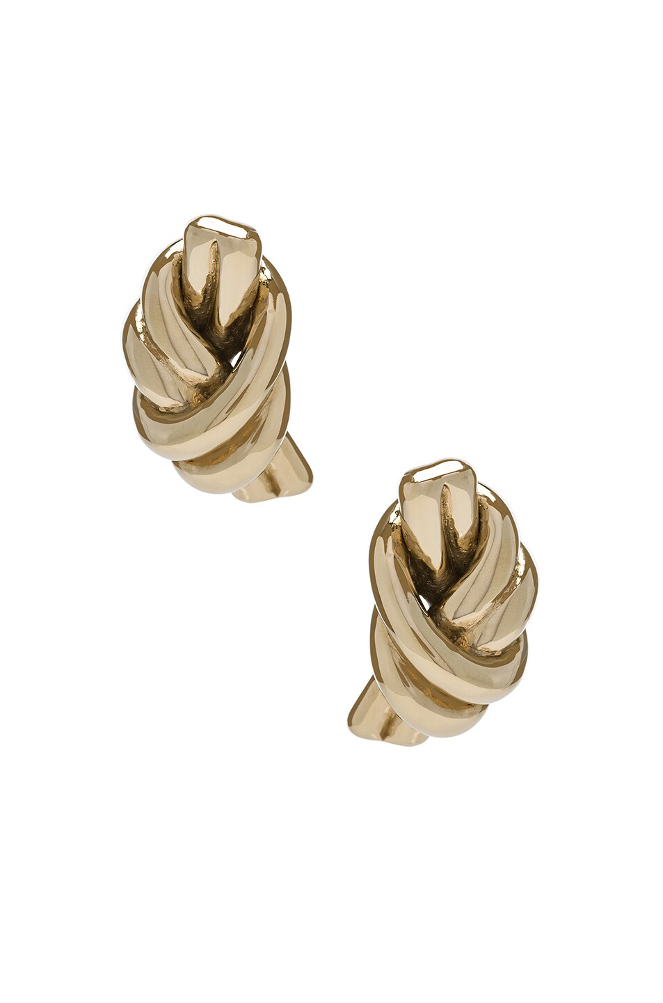 Image 1 of JW Anderson Metallic Knot Earrings in Gold