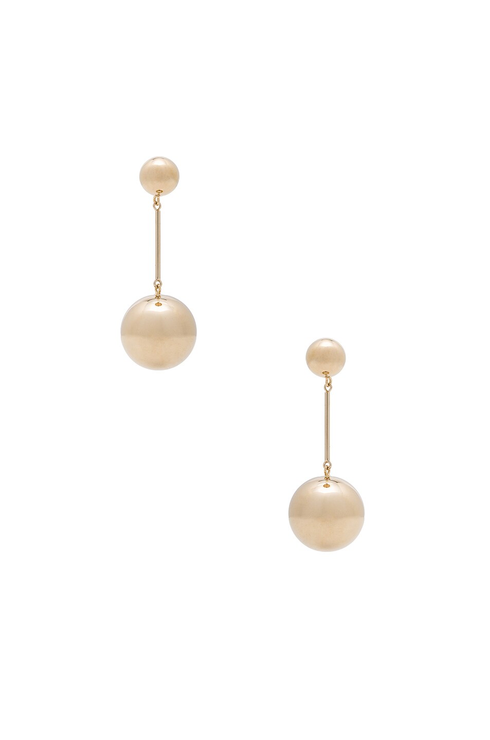 Image 1 of JW Anderson Sphere Drop Earrings in Gold