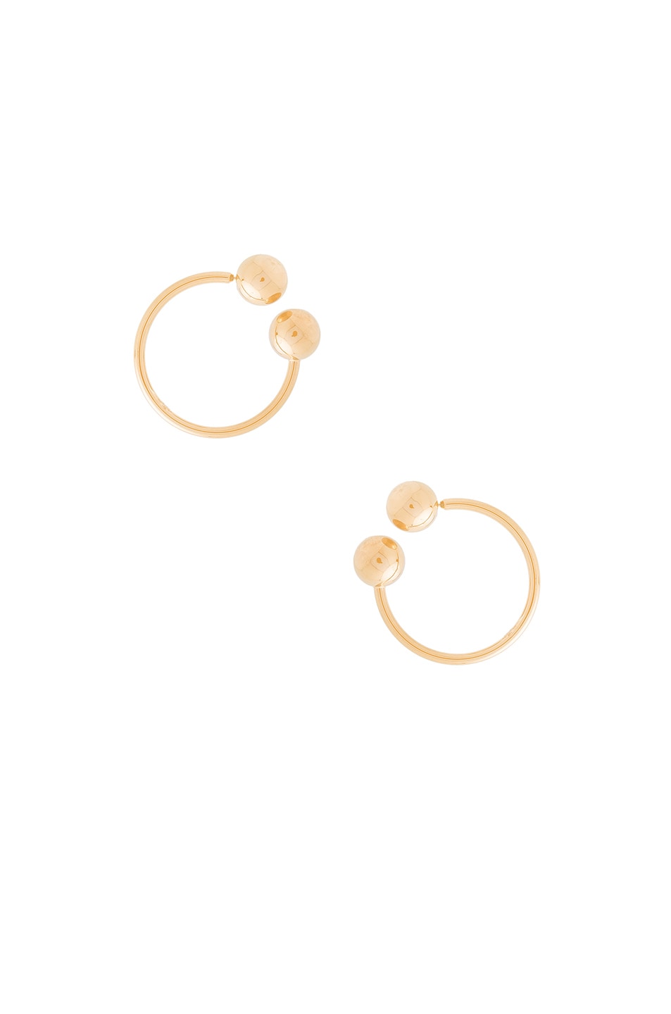 Image 1 of JW Anderson Double Ball Earring in Yellow Gold