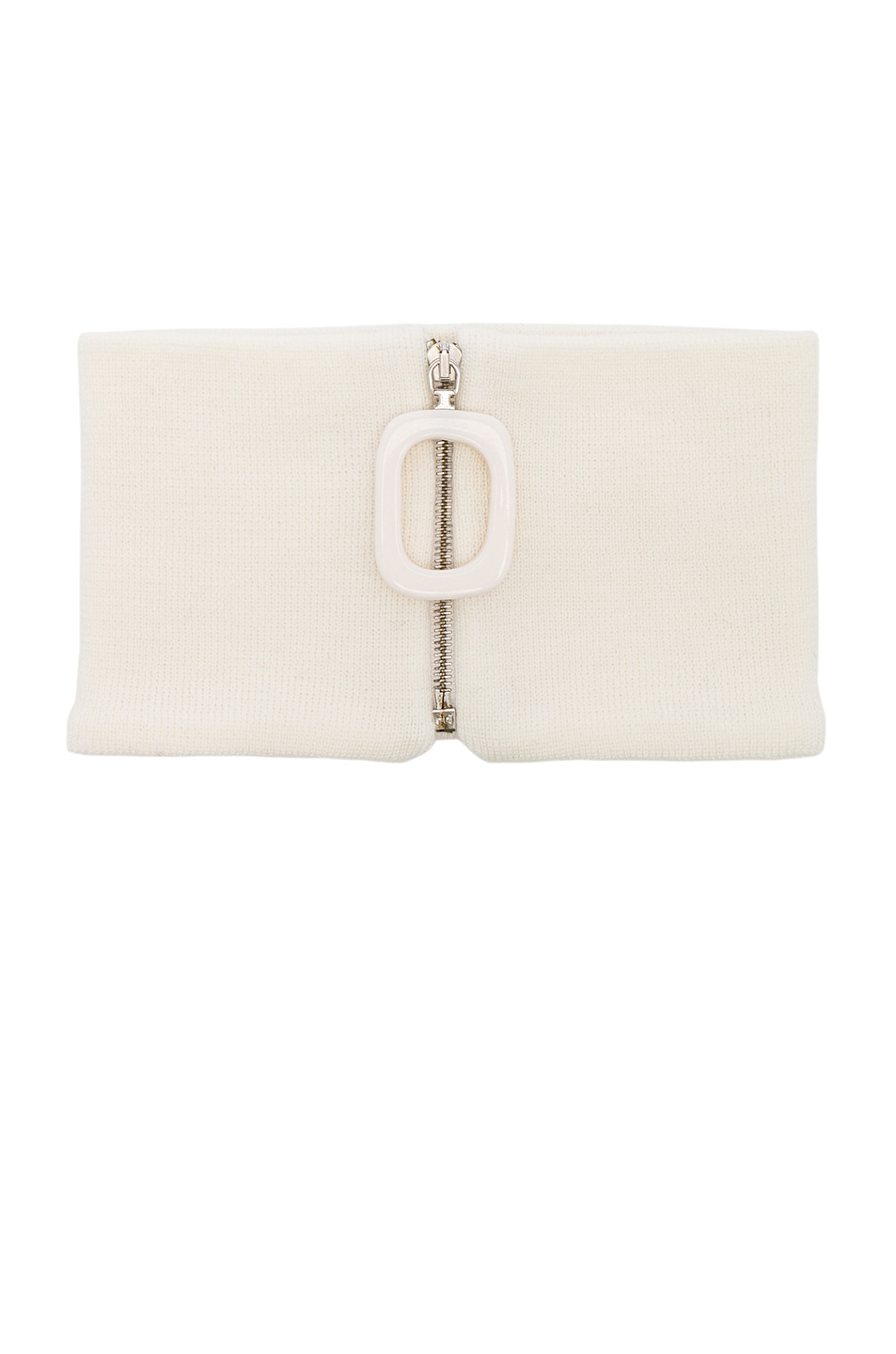 Image 1 of JW Anderson Neckband with Zip Detail in White