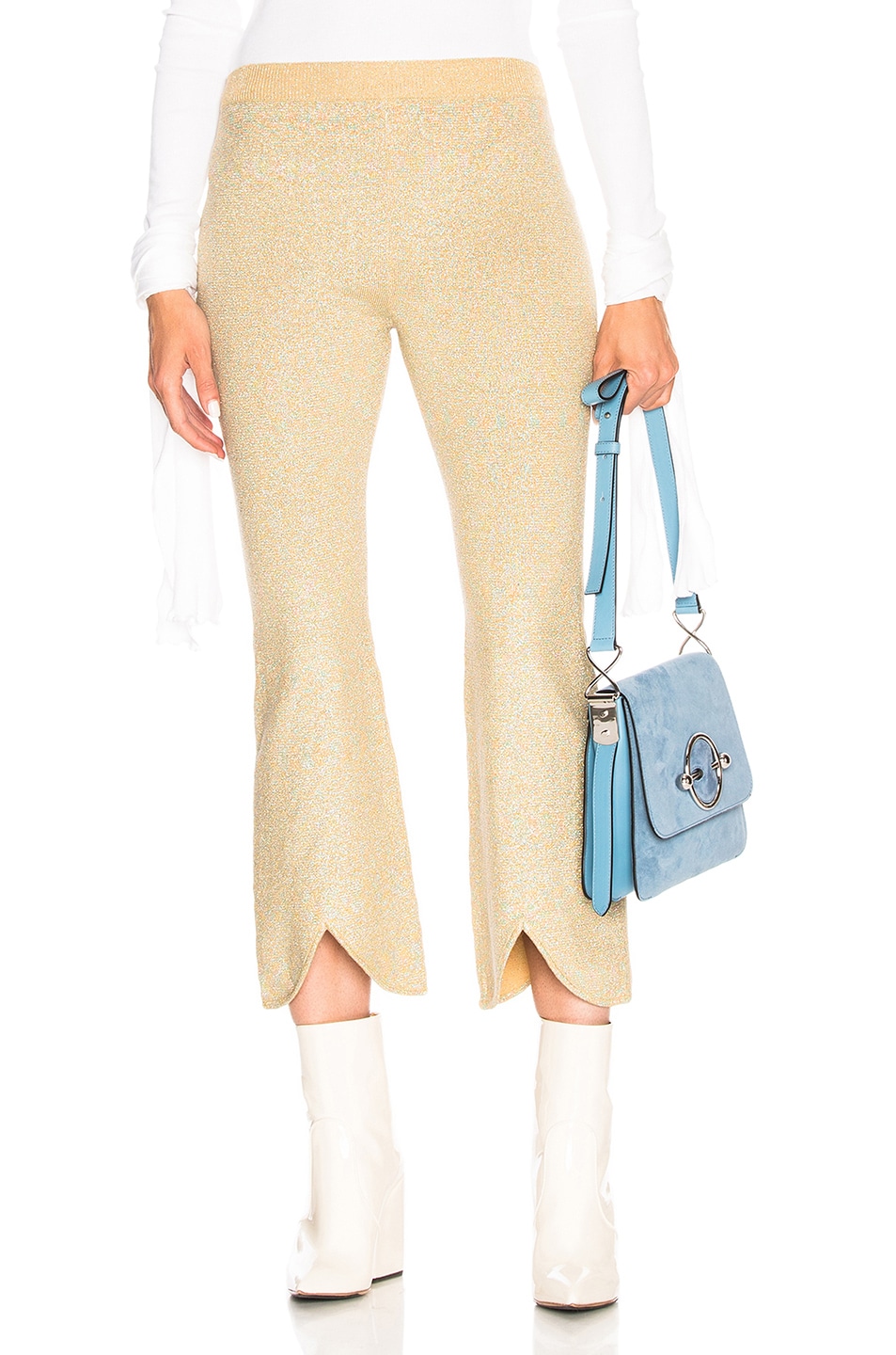 Image 1 of JW Anderson Knitted Pant in Gold