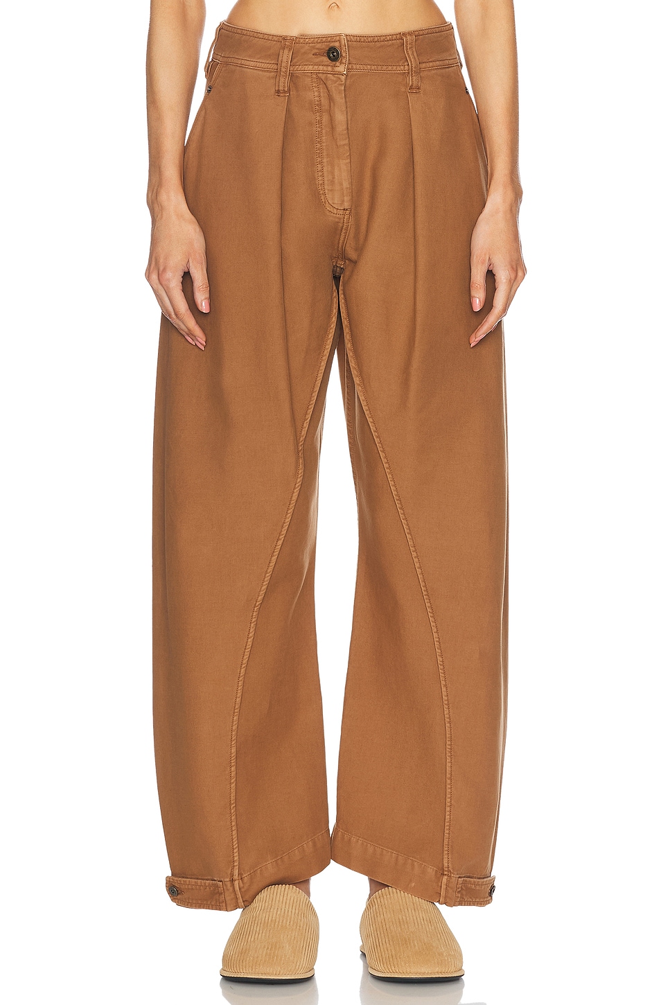 Image 1 of JW Anderson Twisted Seam Trouser in Caramel