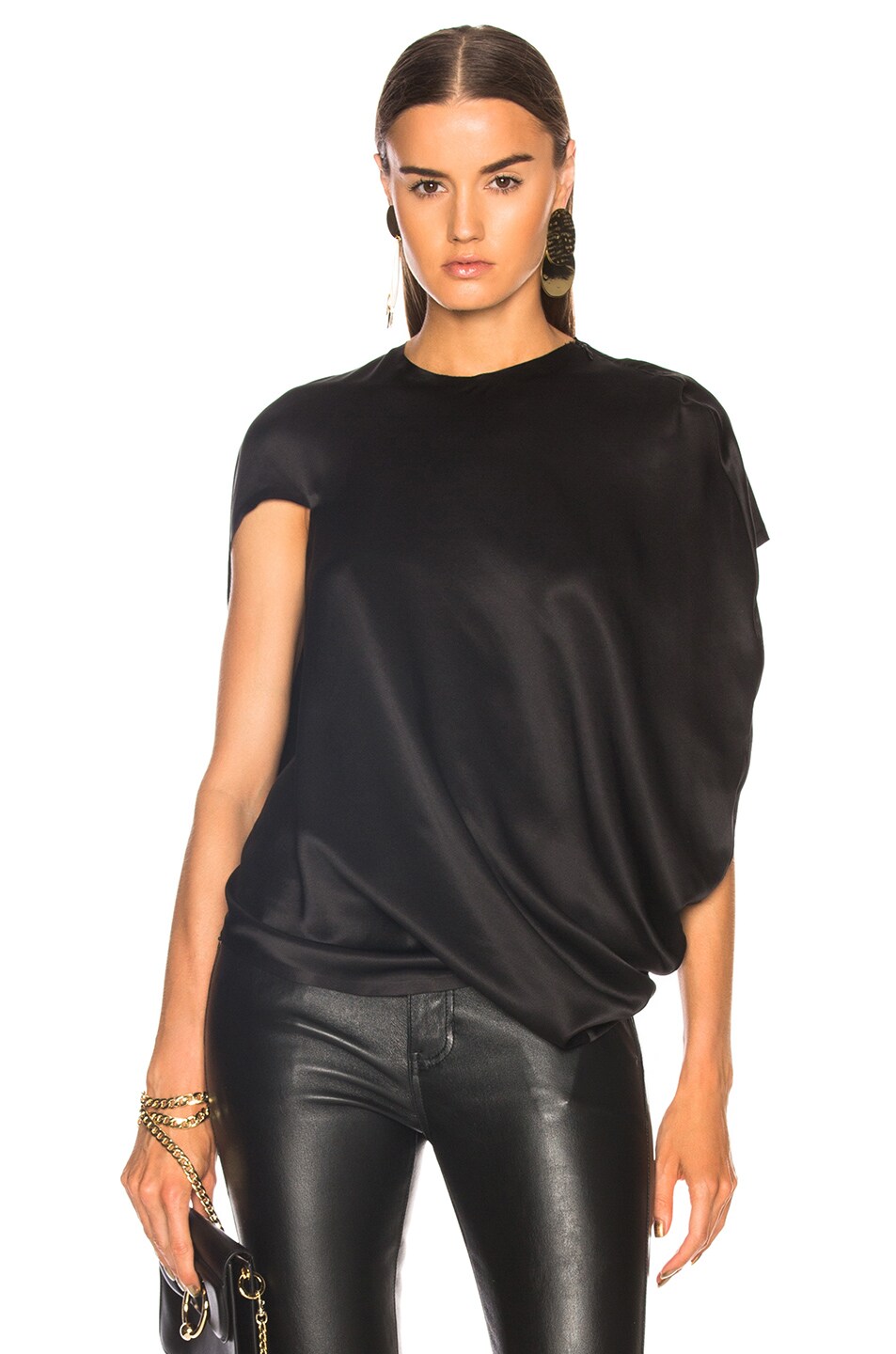 Image 1 of JW Anderson Asymmetric Bonded Top in Black
