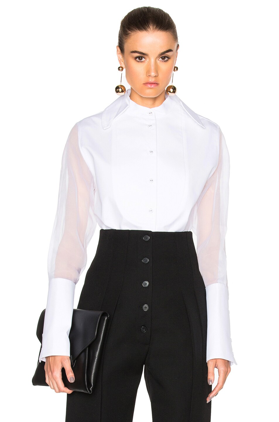 Image 1 of JW Anderson Tuxedo Top in White