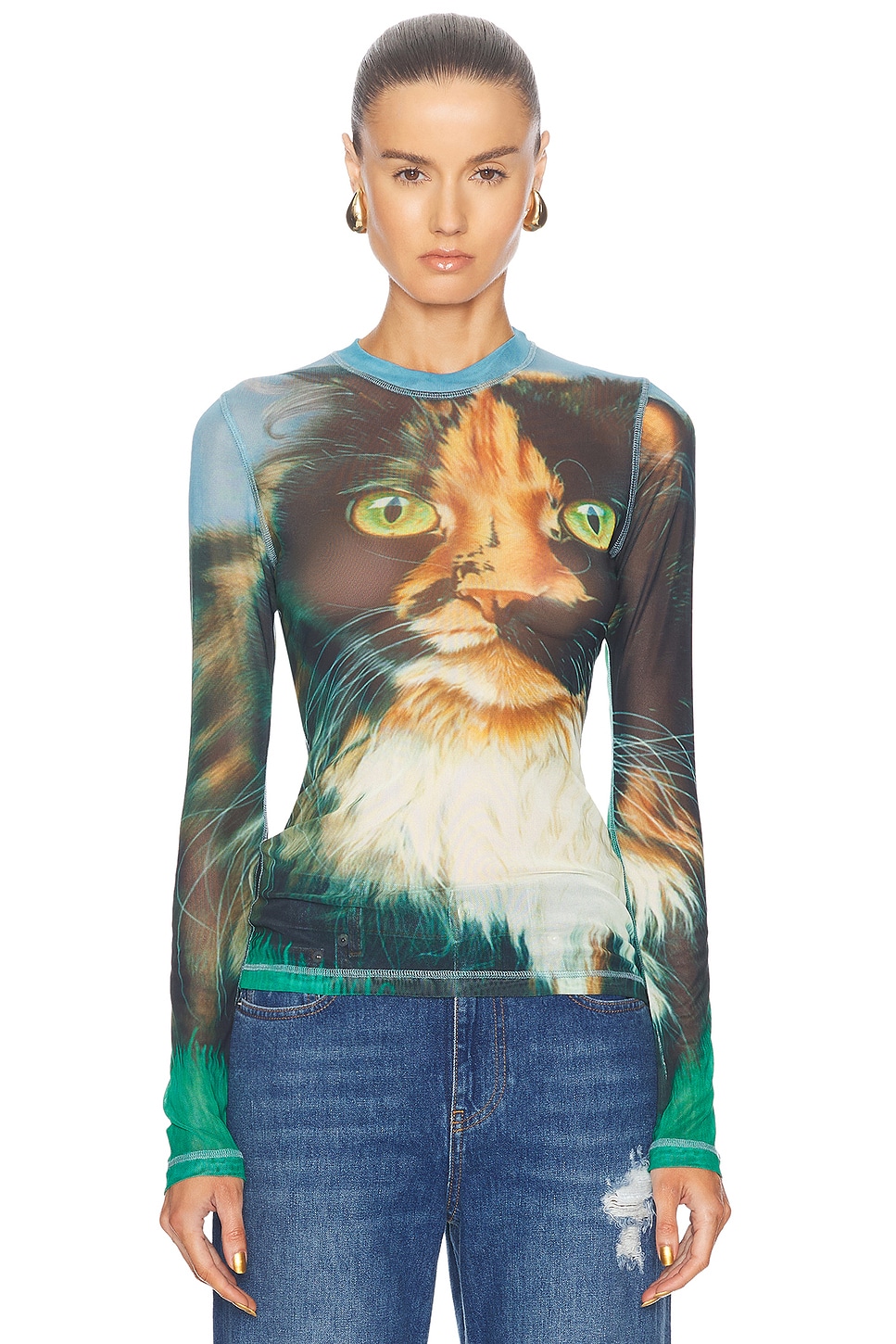 Image 1 of JW Anderson Long Sleeve Top in Emerald