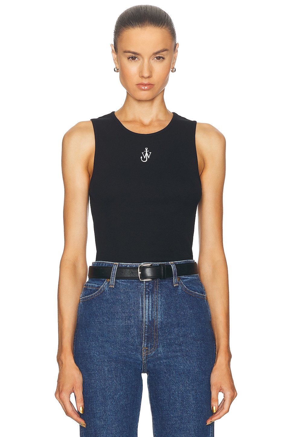 Shop Jw Anderson Anchor Tank Top In Black