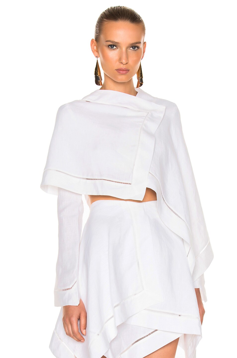 Image 1 of JW Anderson Folder Crop Top in White