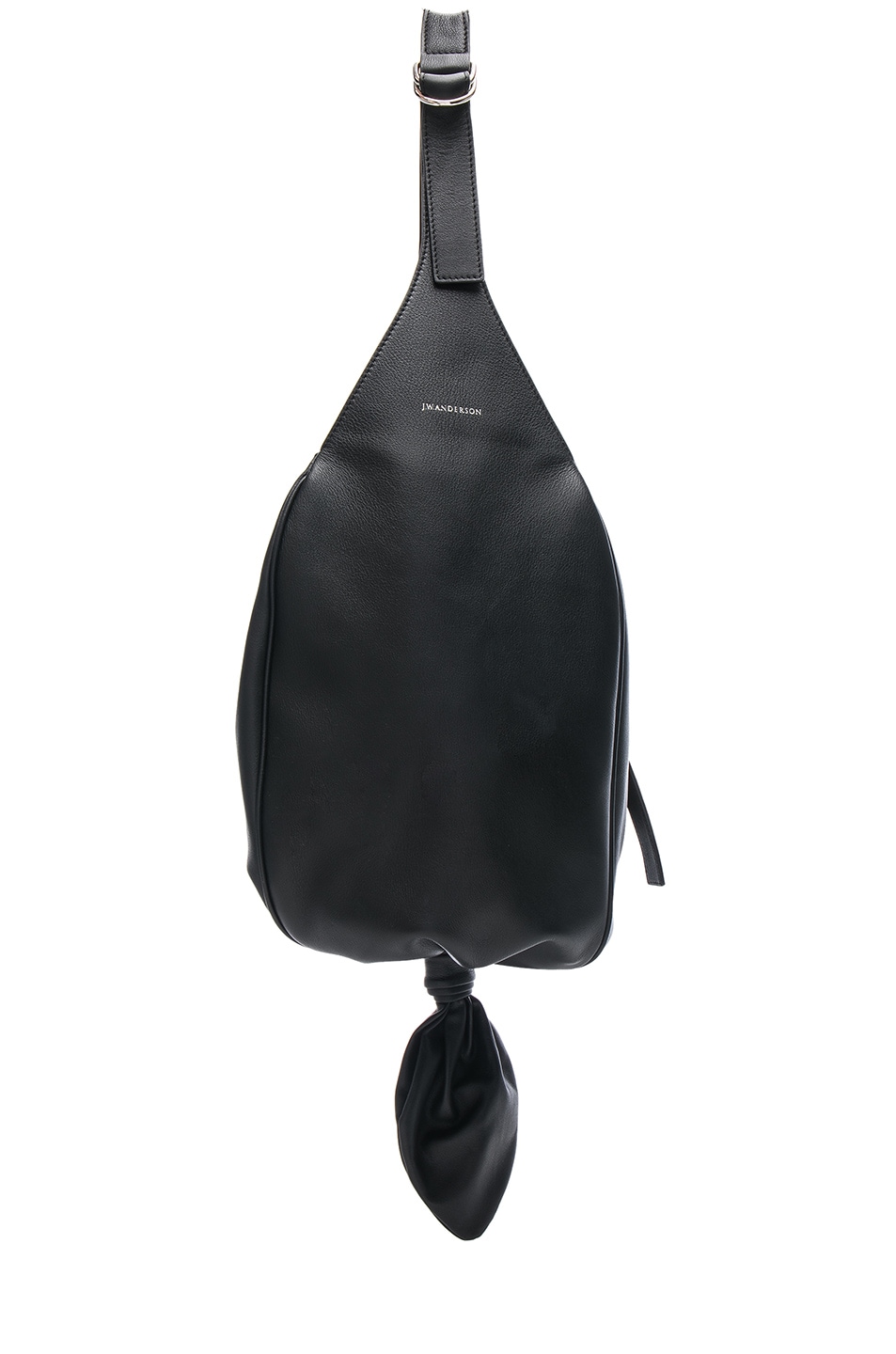 Image 1 of JW Anderson Knot Leather Hobo Bag in Black