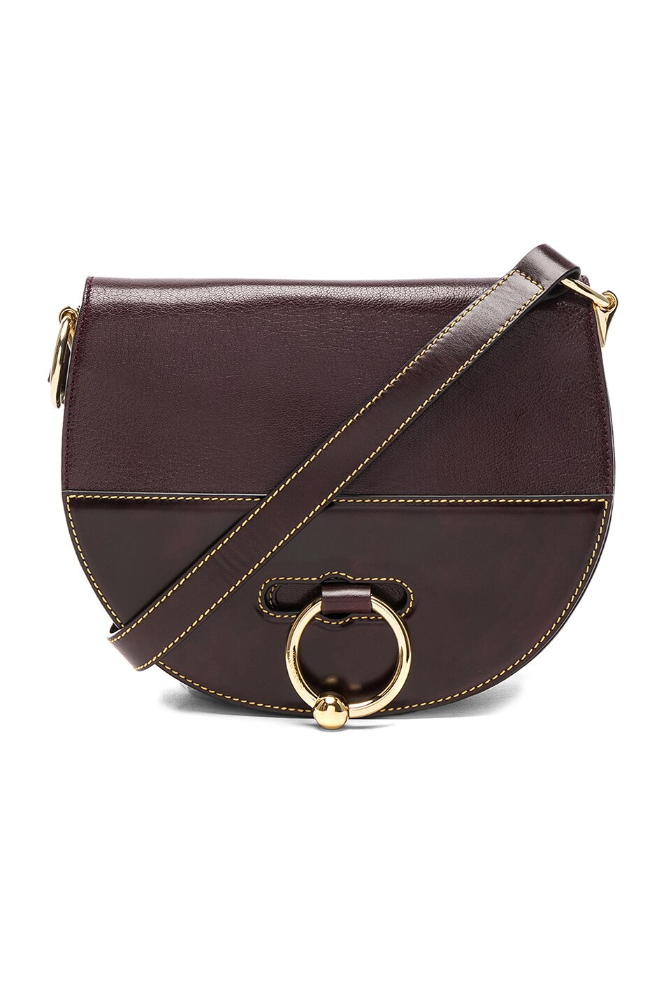 Image 1 of JW Anderson Latch Bag in Burgundy